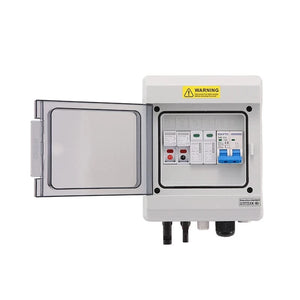 Conversions Tech 1-1openXN / 600v Solar photovoltaic PV Combiner Box With Lightning Protection 1-input 1-out600V Fuse IP65 MCB SPD Waterproof pull-out Hard shell