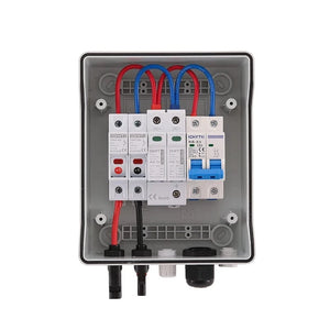 Conversions Tech 1-1openXN / 600v Solar photovoltaic PV Combiner Box With Lightning Protection 1-input 1-out600V Fuse IP65 MCB SPD Waterproof pull-out Hard shell