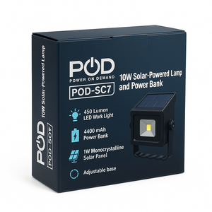 Power On Demand Safety Lighting Solar Powered LED Light with Power Bank