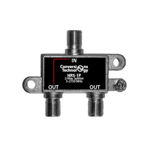 Conversions Technology Coax Accessories Splitter  |  2 way  |  No Power Passing,  Satellite