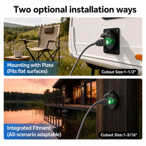 Conversions Tech Networking > Starlink Accessories Starlink Gen3 Pass-Through Wall Socket, RJ45 Cat6 Female to Female | IP68 Bulkhead, Weatherproof Cap, 1-1/2 in Cutout, RV, Marine and Off-Grid | CT-SK0110