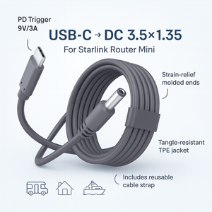 Conversions Tech Starlink Mini DC → USB-C Power Cable