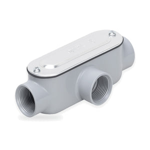 Conversions Tech Electrical > Conduit Fittings > Conduit Bodies T Conduit Body 1-1/4 in. Threaded, Rigid/IMC, Copper-Free Aluminum, with Cover & Gasket | 675-30044
