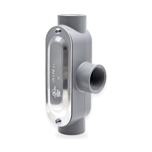 Conversions Tech Electrical > Conduit Fittings > Conduit Bodies T Conduit Body 1 in. Threaded, Rigid/IMC, Copper-Free Aluminum, with Cover & Gasket | 675-30043