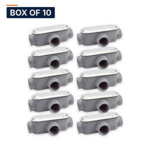 T Conduit Body 3/4 in. Threaded, Rigid/IMC, Copper-Free Aluminum, with Cover & Gasket