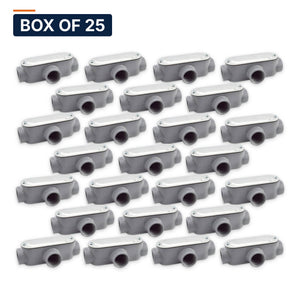 Conversions Tech Electrical > Conduit Fittings > Conduit Bodies Box of 25 ($4.08 ea) T Conduit Body 3/4 in. Threaded, Rigid/IMC, Copper-Free Aluminum, with Cover & Gasket | 675-30042
