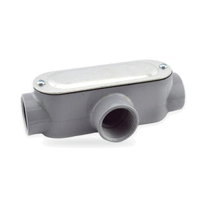 Conversions Tech Electrical > Conduit Fittings > Conduit Bodies T Conduit Body 3/4 in. Threaded, Rigid/IMC, Copper-Free Aluminum, with Cover & Gasket | 675-30042