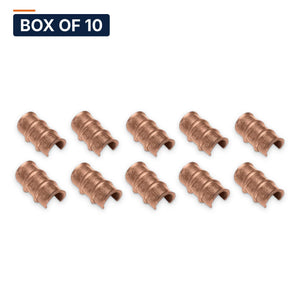 Conversions Tech Electrical > Connectors > Neutral Bars Box of 10 ($0.99 ea) Thin-Wall Copper C-Tap, 8-12 AWG