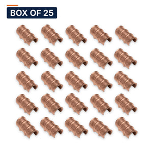 Conversions Tech Box of 25 ($0.92 ea) Thin-Wall Copper C-Tap, Irreversible Grounding Tap, Each or Box of 10/25/100 | 610-23101