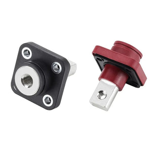 Conversions Tech 1P / 50A 100A 150A 200A 250A 300A 350A 400 500A Through Type Copper Battery Terminals Connector Outer Screw Busbar Lug AC DC 50A 100A 150A 200A for New Energy Storage Electric