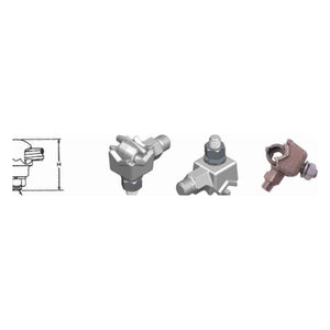 Conversions Tech Electrical > Utility > Transformer Ground Clamps Transformer Ground Clamp, Straight Mount, 90 Degree Four-Way, GTCS Type | 10 AWG Solid to 250 kcmil, Bronze | ITCS10, ITCS8, ITCS6