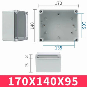 Conversions Tech 170x140x95 Transparent Waterproof Box for DIY Electronic Power Supply Housing