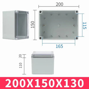 Conversions Tech 200x150x130 Transparent Waterproof Box for DIY Electronic Power Supply Housing