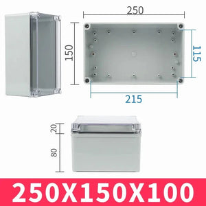 Conversions Tech 250x150x100 Transparent Waterproof Box for DIY Electronic Power Supply Housing