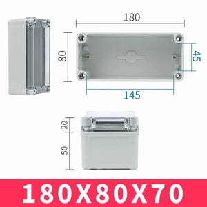 Conversions Tech 180x80x70 Transparent Waterproof Box for DIY Electronic Power Supply Housing