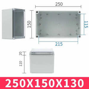 Conversions Tech 250x150x130 Transparent Waterproof Box for DIY Electronic Power Supply Housing