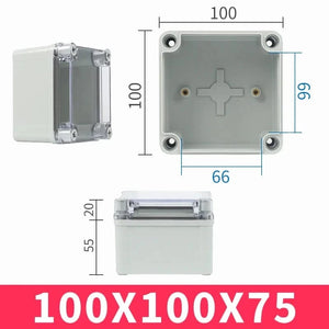 Conversions Tech 100x100x75 Transparent Waterproof Box for DIY Electronic Power Supply Housing