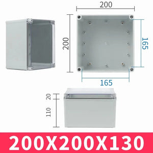 Conversions Tech 200x200x130 Transparent Waterproof Box for DIY Electronic Power Supply Housing