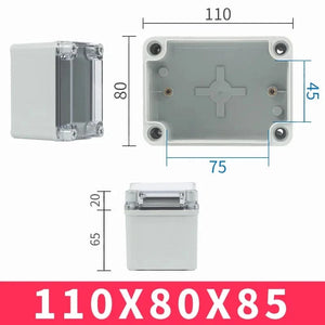 Conversions Tech 110x80x85 Transparent Waterproof Box for DIY Electronic Power Supply Housing