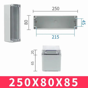 Conversions Tech 250x80x85 Transparent Waterproof Box for DIY Electronic Power Supply Housing