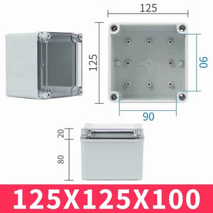 Conversions Tech 125x125x100 Transparent Waterproof Box for DIY Electronic Power Supply Housing