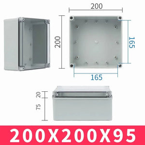 Conversions Tech 200x200x95 Transparent Waterproof Box for DIY Electronic Power Supply Housing