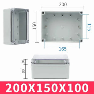 Conversions Tech 200x150x100 Transparent Waterproof Box for DIY Electronic Power Supply Housing