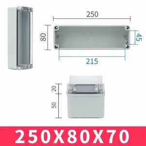 Conversions Tech 250x80x70 Transparent Waterproof Box for DIY Electronic Power Supply Housing