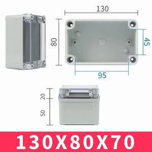 Conversions Tech 130x80x70 Transparent Waterproof Box for DIY Electronic Power Supply Housing