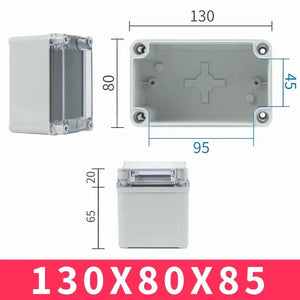 Conversions Tech 130x80x85 Transparent Waterproof Box for DIY Electronic Power Supply Housing