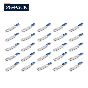 Conversions Tech Electrical > Connectors > Compression Lugs Two-Hole Compression Lug Long Barrel 6 AWG 5/16" Stud, 25-Pack | 65A UL
