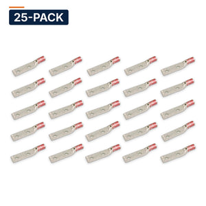 Conversions Tech Electrical > Connectors > Compression Lugs Two-Hole Copper Compression Lug 8 AWG #10 Bolt, 25-Pack | Tin-Plated