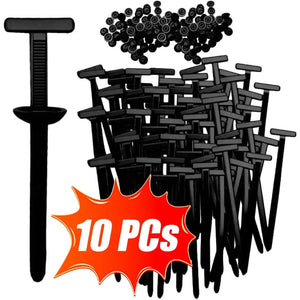 Conversions Tech 10pcs Universal Car Nylon Cable Tie Buckles Heavy Duty Self-Locking Zip Ties Holder with Pin Button Fasteners Car UV Resistant Ties