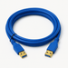 Omicron® Audio Video Cable USB 3.0 |  USB 3.0,  28AWG, Gold Plated,  Blue  10ft