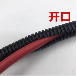 Conversions Tech 100CM Vehicle wiring harness conduit, high-temperature resistant PP flame-retardant and heat-insulating corrugated conduit, automotive