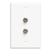 Conversions Tech Wall Plates Wall Plate  |  F81 Coax  |  Dual Port,  White