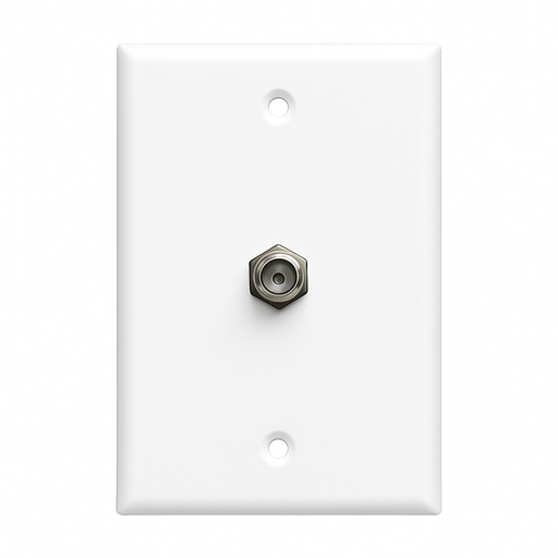 Okta® Wall Plates Wall Plate  |  F81 Coax  |  Single Port,  White