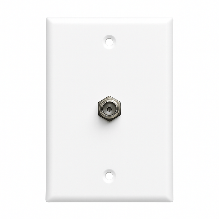 Okta® Wall Plates Wall Plate  |  F81 Coax  |  Single Port,  White