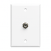 Okta® Wall Plates Wall Plate  |  F81 Coax  |  Single Port,  White