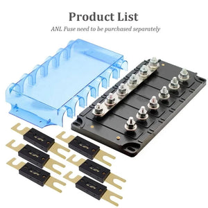Conversions Tech Waterproof 6 Way Car Automotive Auto Bolt Down Bolt on Screw Type MIDI ANS Mega ANL Fuse Box Block Holder