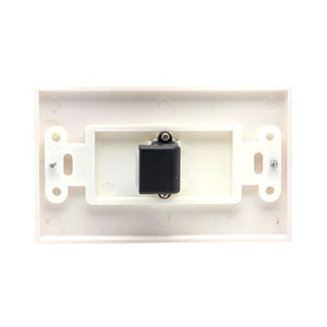 Conversions Tech Wall Plates White HDMI Wall Plate with 90° Coupler