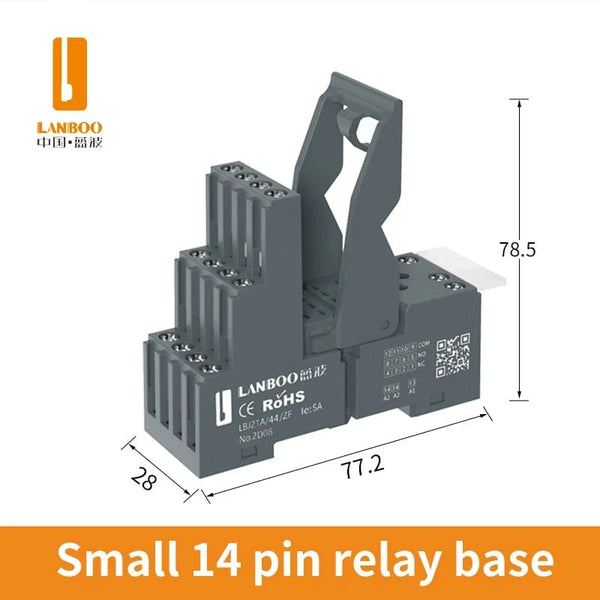 Conversions Tech small 14 pin / AC220V WINDOO Small Intermediate Electromagnetic Relay F18 HH54 MY AC DC 12 24 220V  Big 8 Feet Transparent