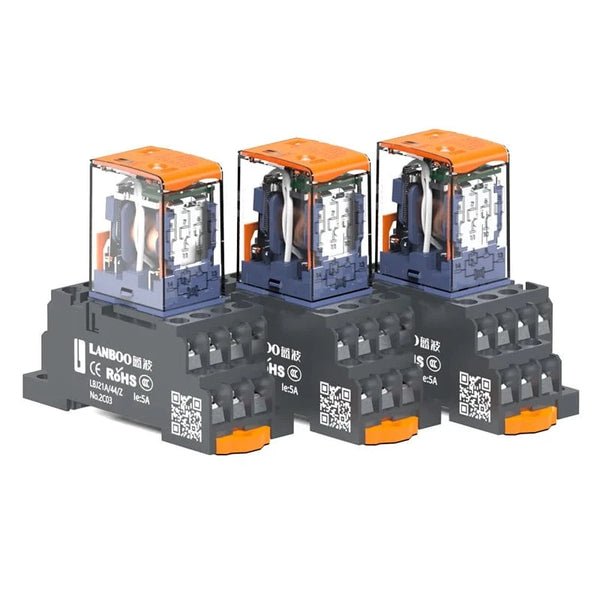 Conversions Tech WINDOO Small Intermediate Electromagnetic Relay F18 HH54 MY AC DC 12 24 220V  Big 8 Feet Transparent