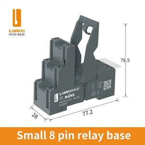 Conversions Tech small 8 pin / DC24V WINDOO Small Intermediate Electromagnetic Relay F18 HH54 MY AC DC 12 24 220V  Big 8 Feet Transparent