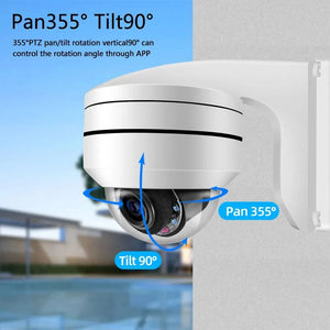 Conversions Tech 12X Zoom 5MP PTZ Cam Wired CCTV 12X PTZ Zoom Face Analog Camera 5MP Outdoor Night Vision Video Surveillance Security Camera BNC For 4K AHD DVR System