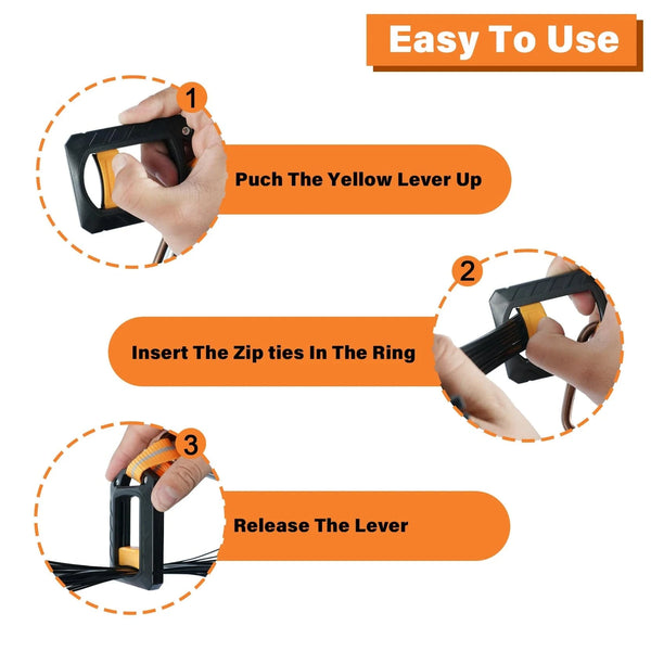 Conversions Tech Zip Ties Holder,Reusable Zip Tie Organizer Band,Cable Tie Bracket for wire ties Arrangement.(1PC/black)