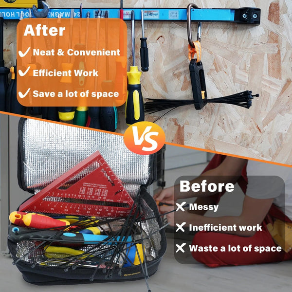 Conversions Tech Zip Ties Holder,Reusable Zip Tie Organizer Band,Cable Tie Bracket for wire ties Arrangement.(1PC/black)