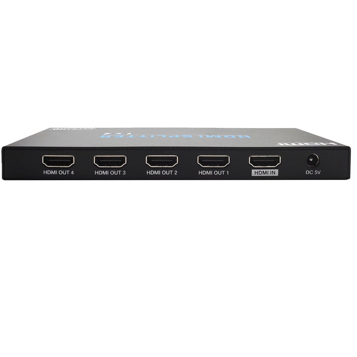 Conversions Technology Audio & Video Splitters & Switches 1x4 HDMI 2.0b 18Gbps Splitter  |  Slim Design, 5V