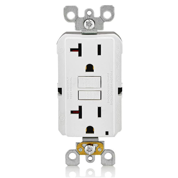 AC Outlet | 20 Amp GFCI Decorator Residential-Commercial (White) - Conversions Technology