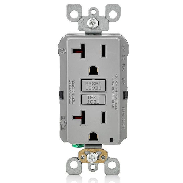 AC Outlet | 20 Amp GFCI Decorator Residential-Commercial (Gray) - Conversions Technology